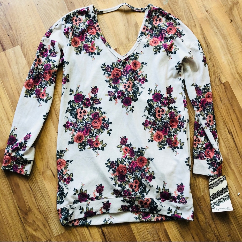 Floral Tunic Sweater
